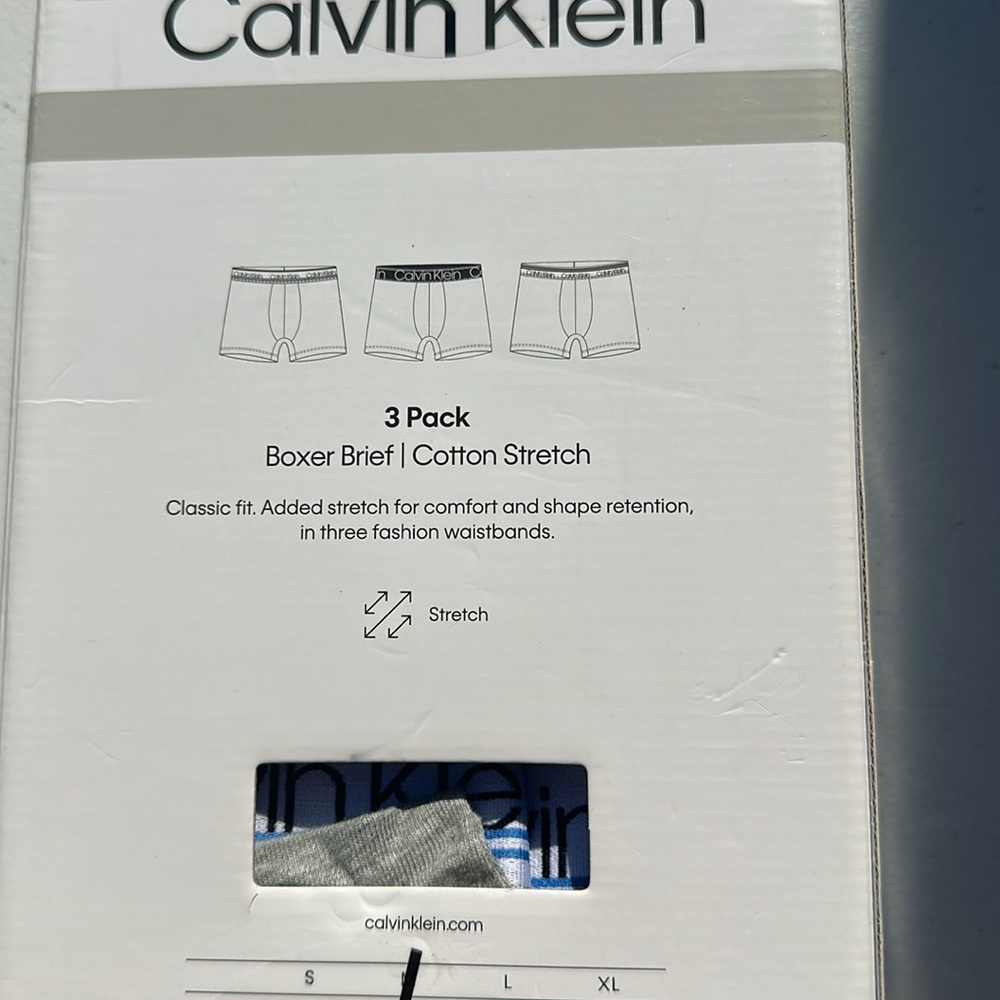 Calvin Klein 3-Pk Stretch Varsity Boxer Brief SM NWT - Picture 9 of 12